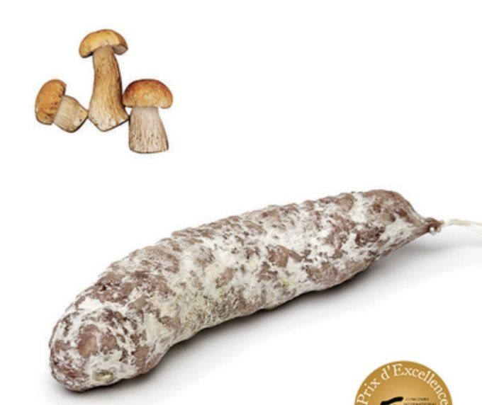 saucisson aux cèpes